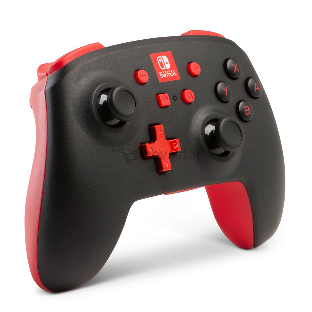 Žaidimų pultelis PowerA Nintendo Switch Enhanced, Juodas/Raudonas, Belaidis