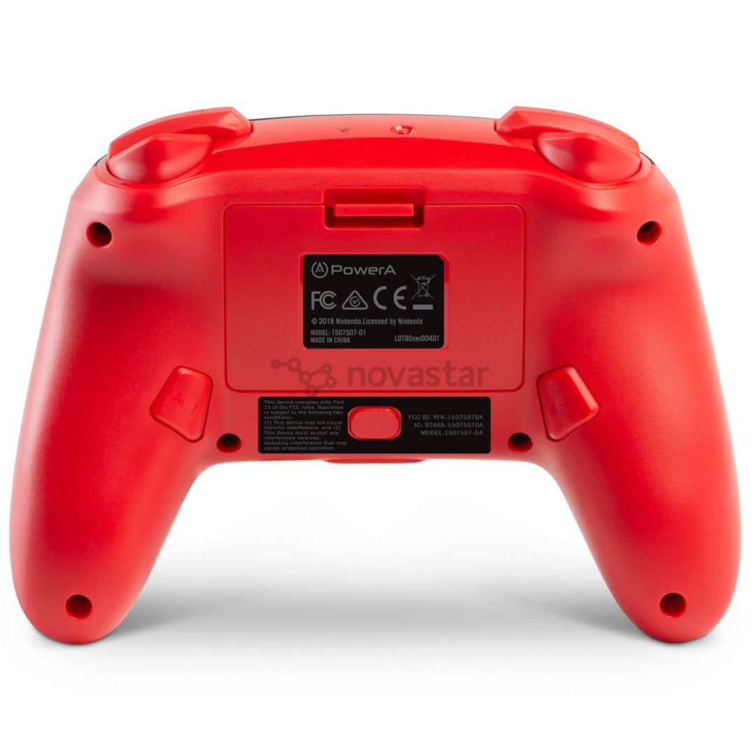 Žaidimų pultelis PowerA Nintendo Switch Enhanced, Juodas/Raudonas, Belaidis