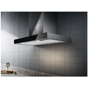 Electrolux, 720 m³/h, width 60 cm, black/inox - Cooker Hood