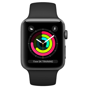 Išmanusis laikrodis Apple Watch Series 3 GPS, 42mm, Space Grey Aluminium Case, Black