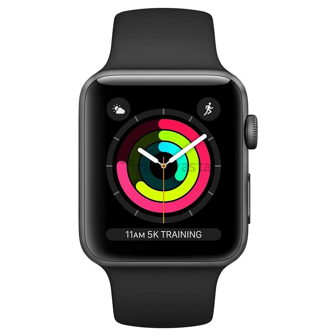 Išmanusis laikrodis Apple Watch Series 3 GPS, 42mm, Space Grey Aluminium Case, Black