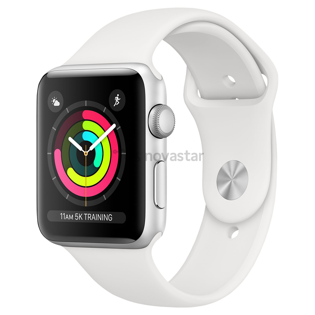 Išmanusis laikrodis Apple Watch Series 3 GPS, 42mm, Space Grey Silver/White