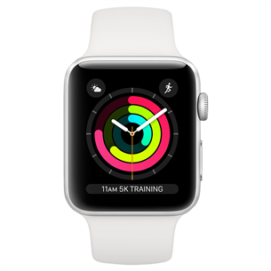 Išmanusis laikrodis Apple Watch Series 3 GPS, 42mm, Space Grey Silver/White