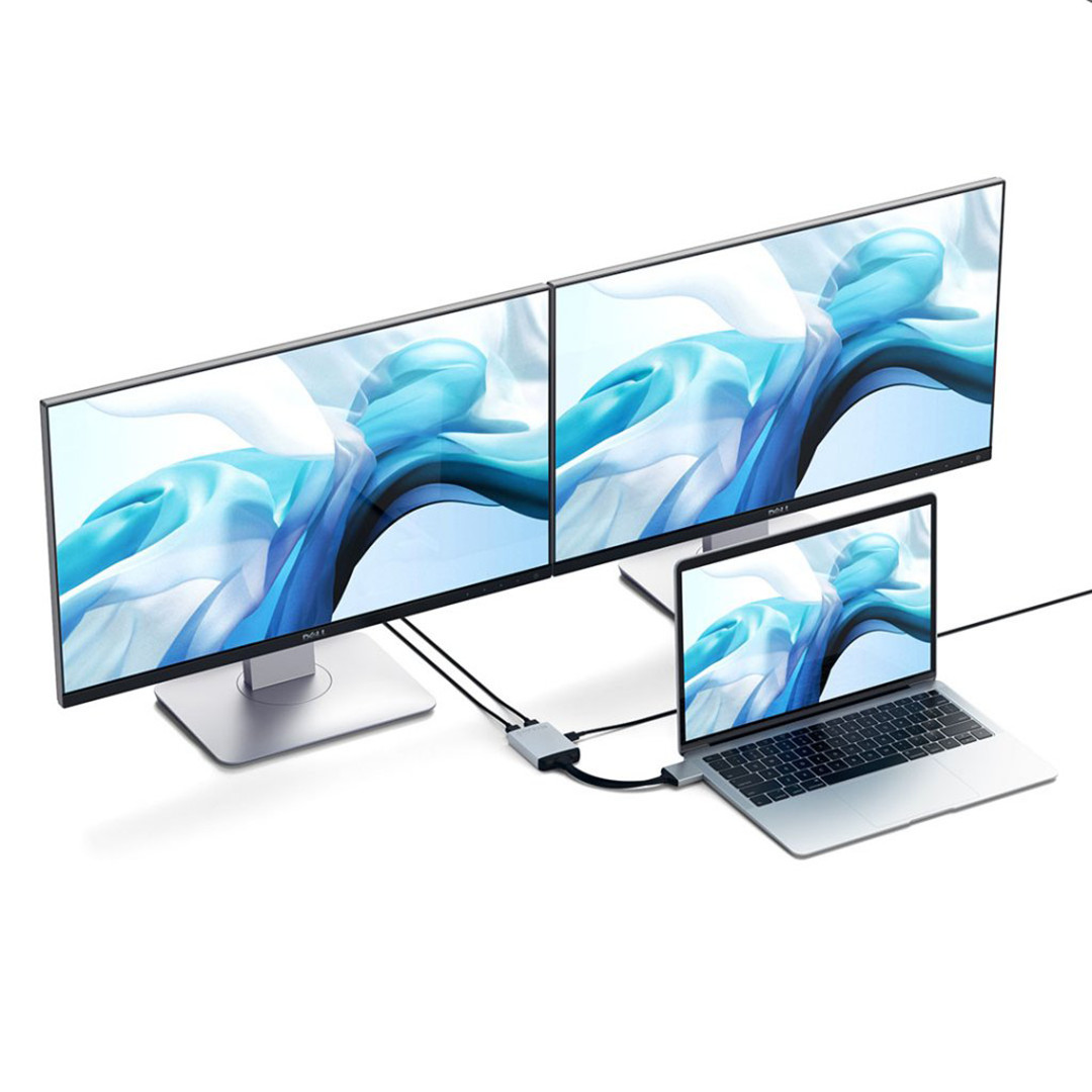Adapteris Satechi USB-C 2xHDMI