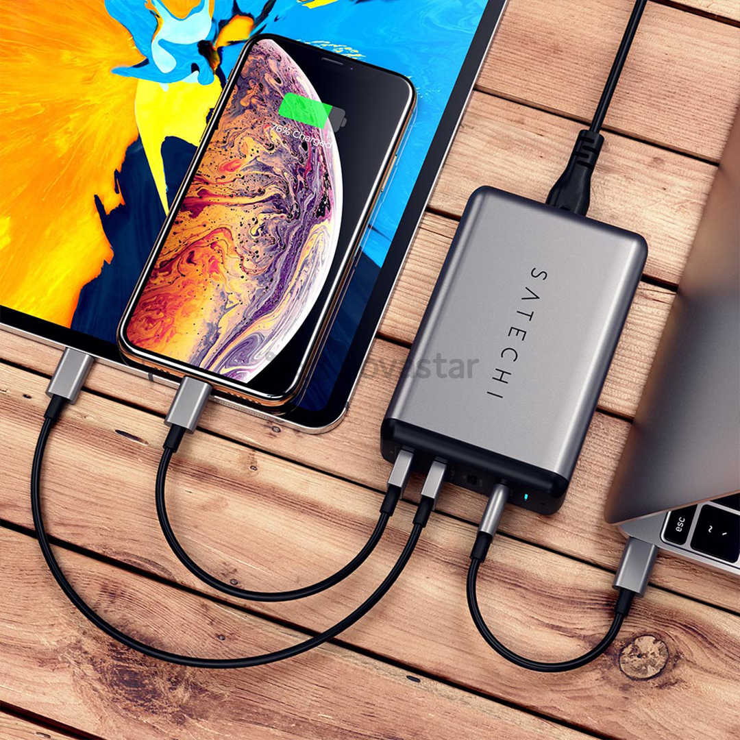 Adapteris Satechi 75W 2x USB-C ir 2x USB-A,ST-MC2TCAM