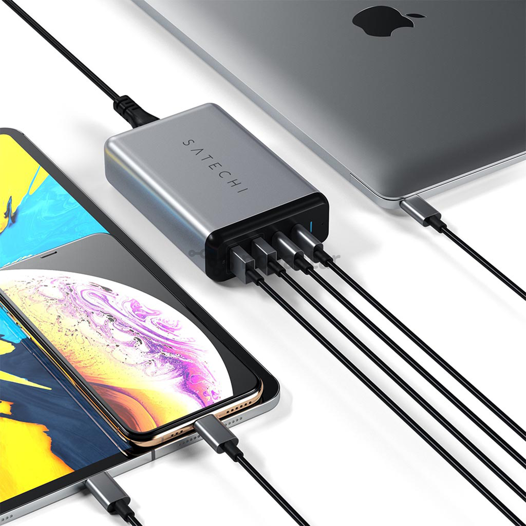Adapteris Satechi 75W 2x USB-C ir 2x USB-A,ST-MC2TCAM