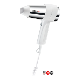 Valera Action 1800 Push, 1800 W, white/silver - Wall-mounted hair dryer