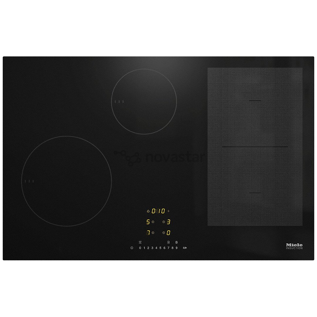 Miele, plotis 75,2 cm, berėmė, juoda - Įmontuojama indukcinė kaitlentė