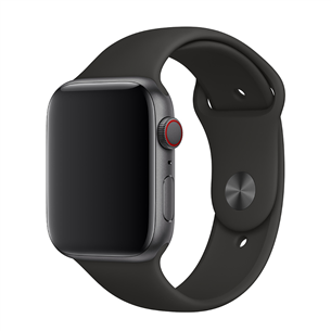 Dirželis Apple Watch Black Sport Band, M/L, X/L, 44mm