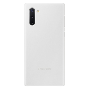 Dėkliukas Samsung Galaxy Note 10, Odinis, Baltas
