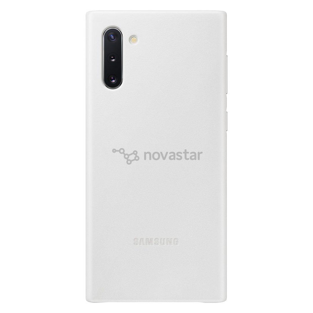 Dėkliukas Samsung Galaxy Note 10, Odinis, Baltas