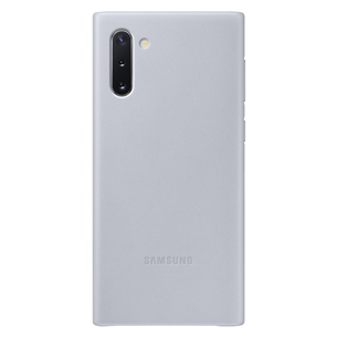 Dėkliukas Samsung Galaxy Note 10, Odinis, Pilkas