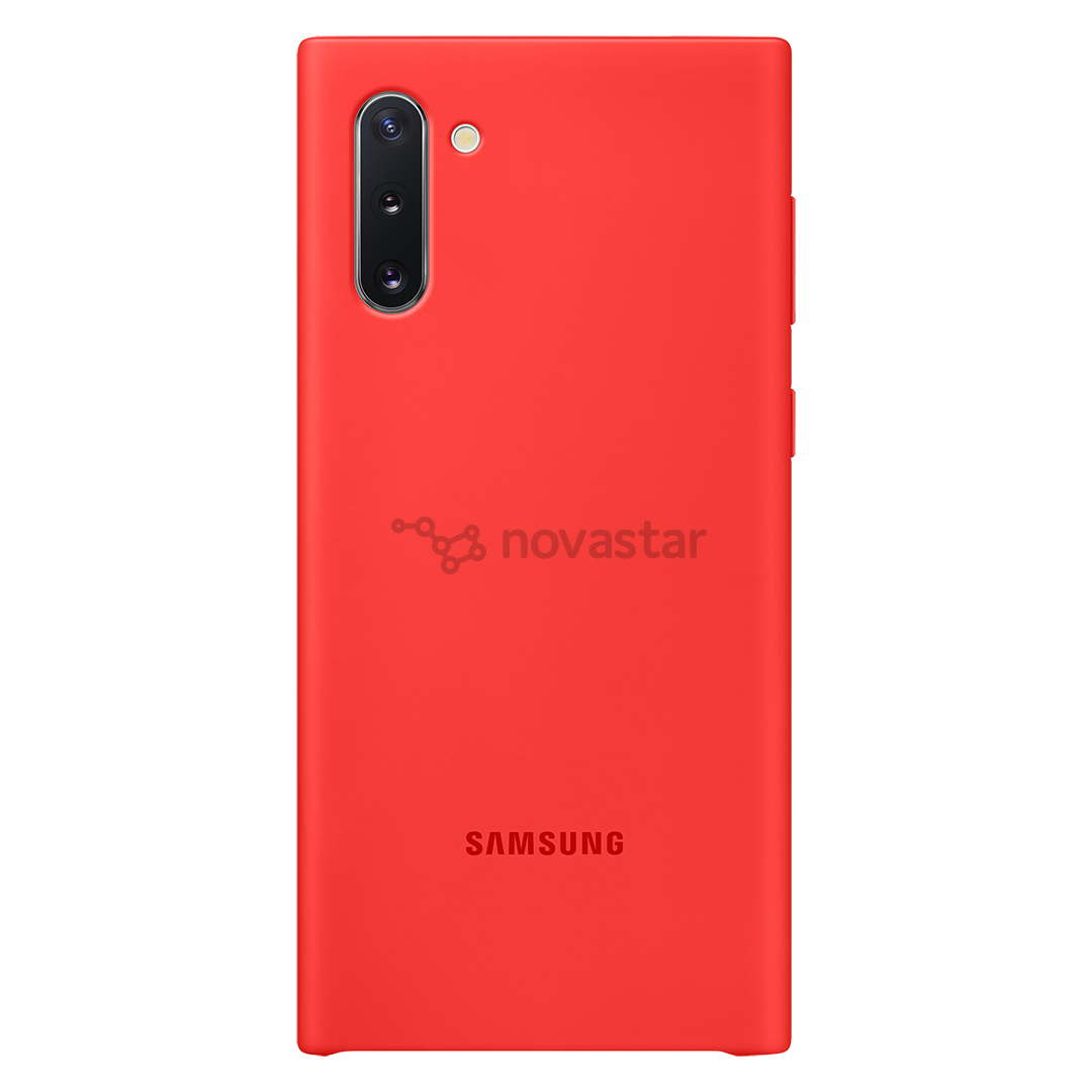 Dėkliukas Samsung Galaxy Note 10, Silikoninis, Raudonas