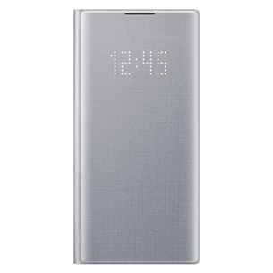 Dėklas Samsung Galaxy Note 10 LED View, Sidabrinis