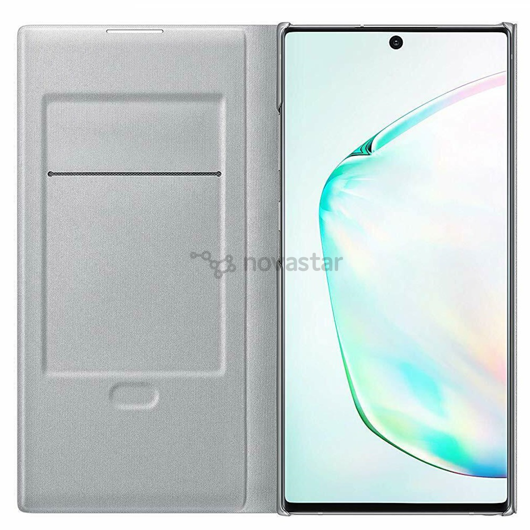 Dėklas Samsung Galaxy Note 10 LED View, Sidabrinis