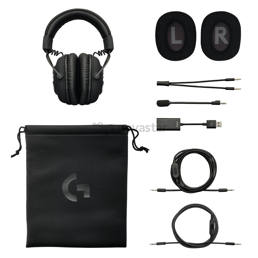 Logitech G PRO X Blue VO!CE, черный - Игровая гарнитура