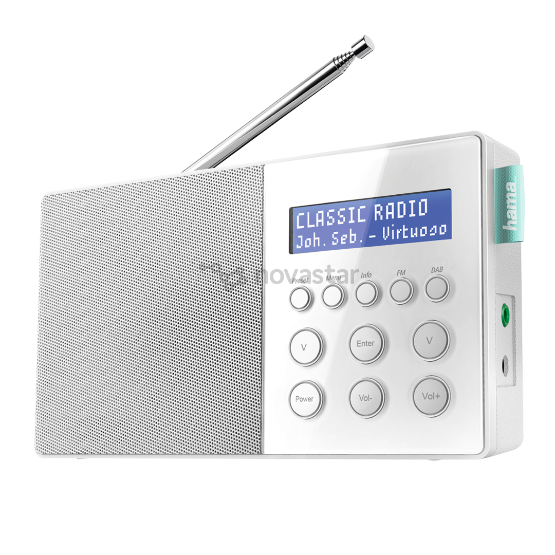 Radija Hama FM/DAB/DAB+,00054828, Balta