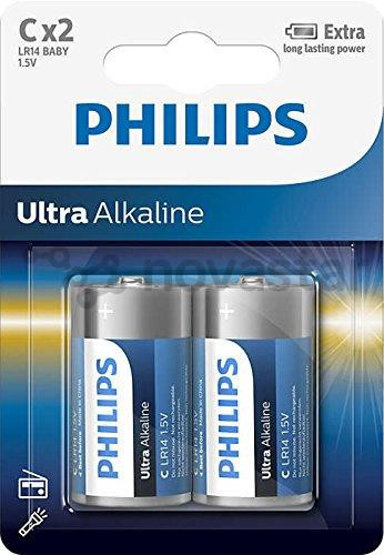 Philips Ultra Alkaline, LR14E, C2, 2 шт. - Батарейки