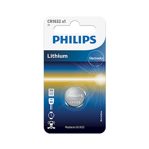 Philips Lithium, CR1632, 3 В - Батарейка