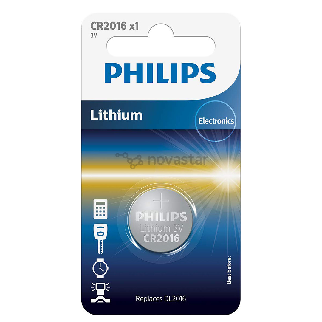 Philips Lithium, CR2016, 3V - Elementai