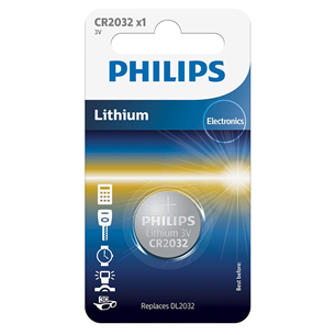 Philips Lithium, CR2032, 3V - Battery