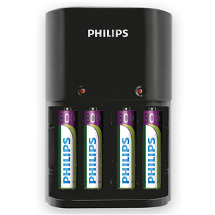 Philips, 4 x AAA, 800 мАч - Зарядное устройство + батарейки