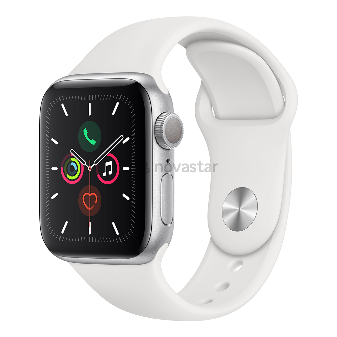 Išmanusis laikrodis Apple Watch Series 5 GPS, 40mm, Silver/White Sport Band