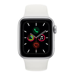 Išmanusis laikrodis Apple Watch Series 5 GPS, 40mm, Silver/White Sport Band