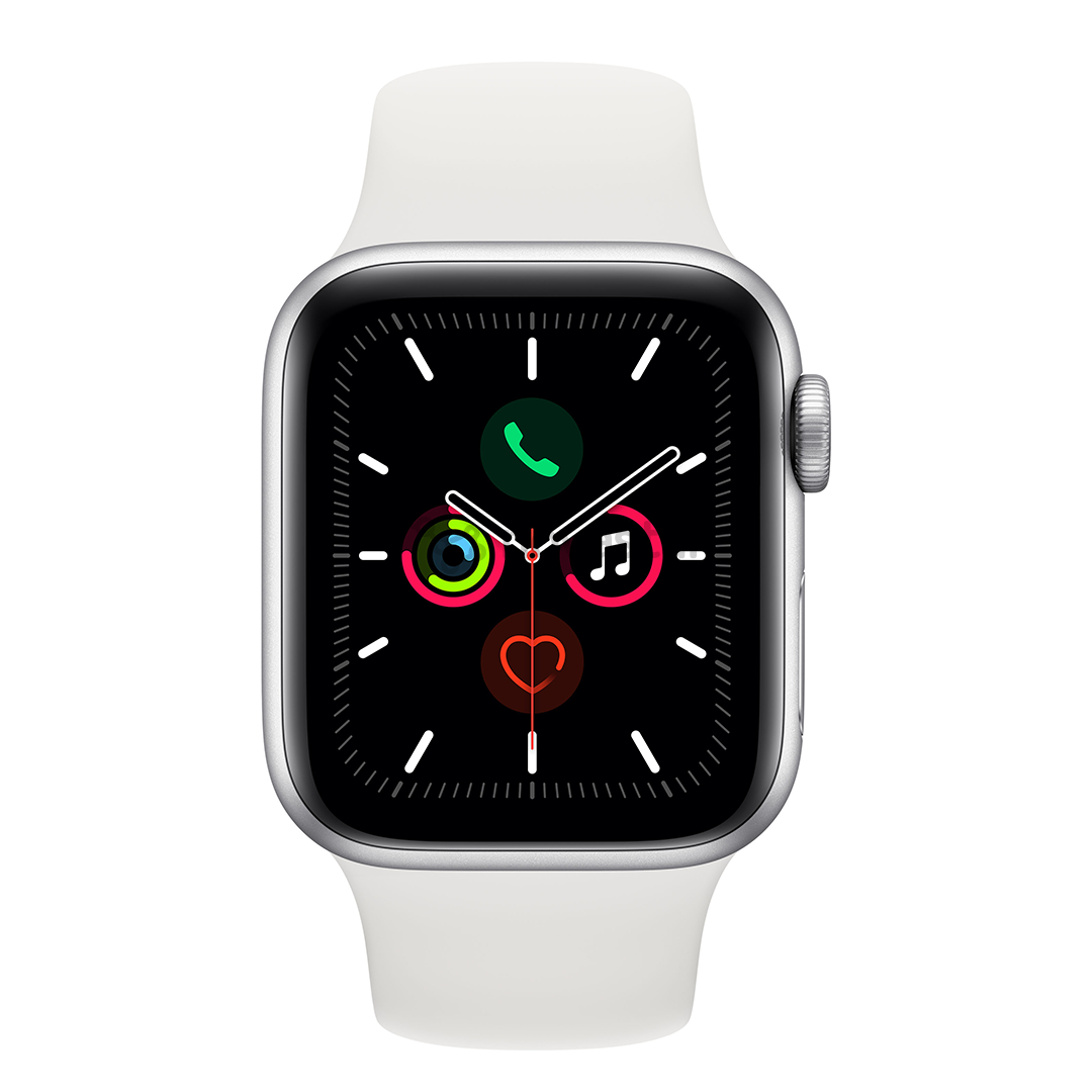 Išmanusis laikrodis Apple Watch Series 5 GPS, 40mm, Silver/White Sport Band