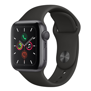 Išmanusis laikrodis Apple Watch Series 5 GPS, 40mm, Space Grey/Black Sport Band