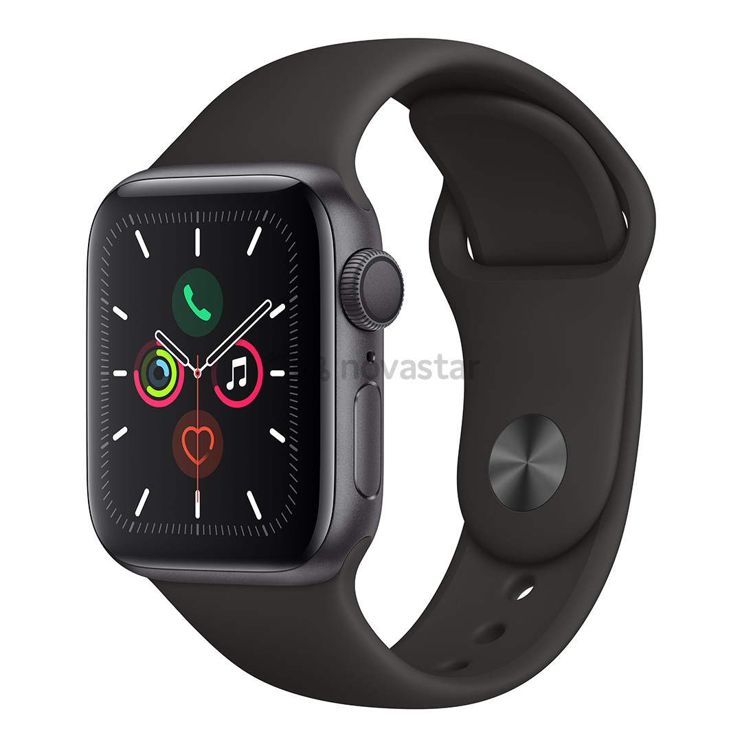 Išmanusis laikrodis Apple Watch Series 5 GPS, 40mm, Space Grey/Black Sport Band
