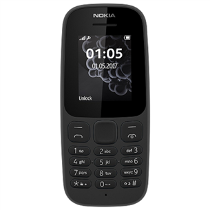 Nokia 105 Dual SIM, Black 16KIGB01A02