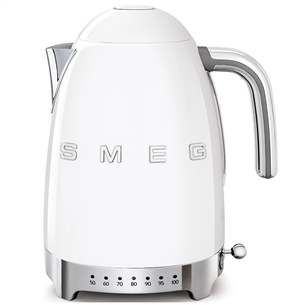 Smeg, в стиле 50-ых, pегулировка температуры, 1,7 л, белый - Чайник