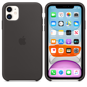 Dėklas Apple iPhone 11, Silikoninis, Juodas, MWVU2ZM/A