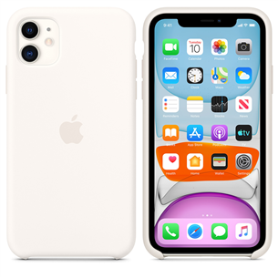 Dėklas Apple iPhone 11, Silikoninis, Baltas