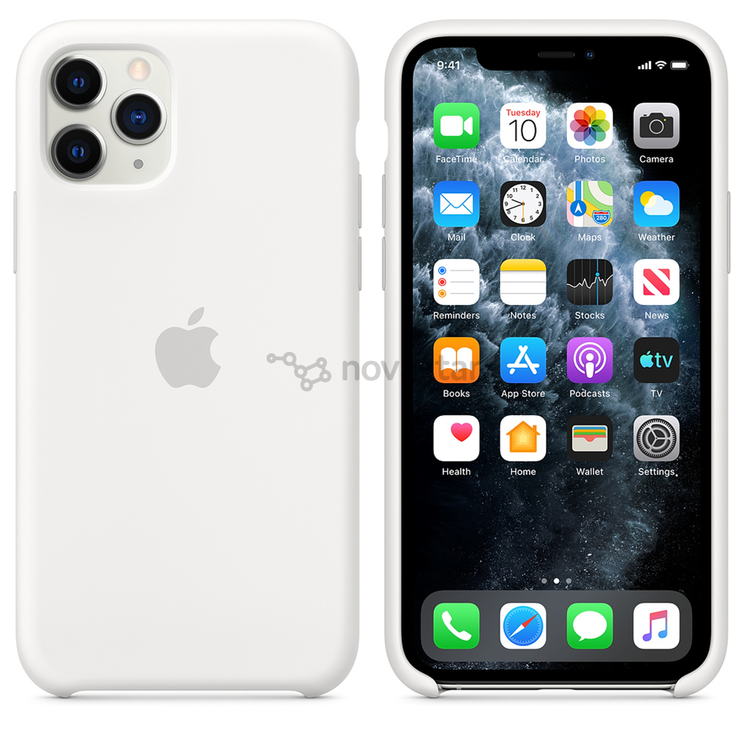 Dėkliukas Apple iPhone 11 Pro, Silikoninis, Baltas, MWYL2ZM/A