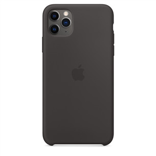 Dėkliukas Apple iPhone 11 Pro Max, Silikoninis, Juodas, MX002ZM/A