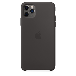 Dėkliukas Apple iPhone 11 Pro Max, Silikoninis, Juodas, MX002ZM/A