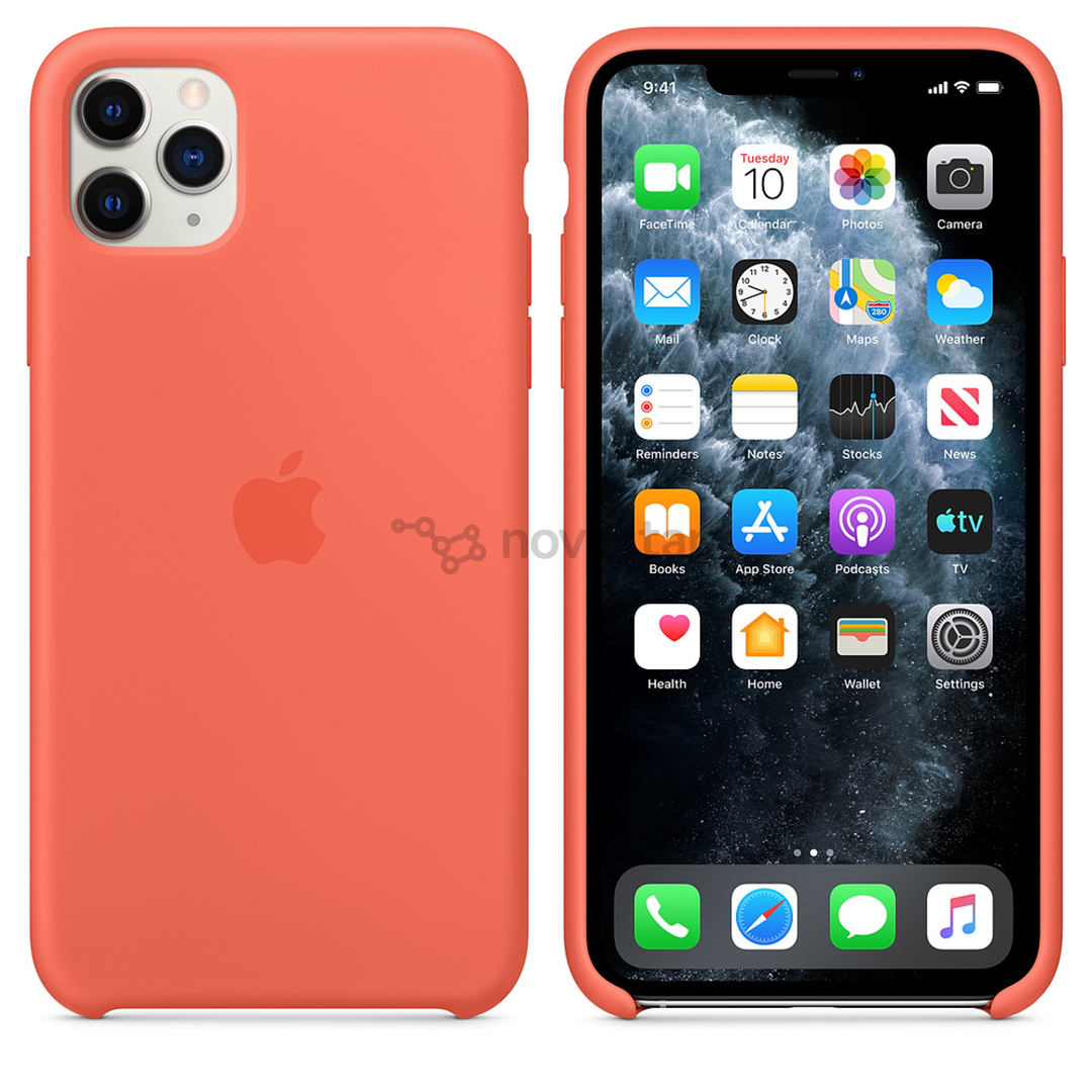 Dėkliukas Apple iPhone 11 Pro Max, Silikonis, Oranžinis, MX022ZM/A