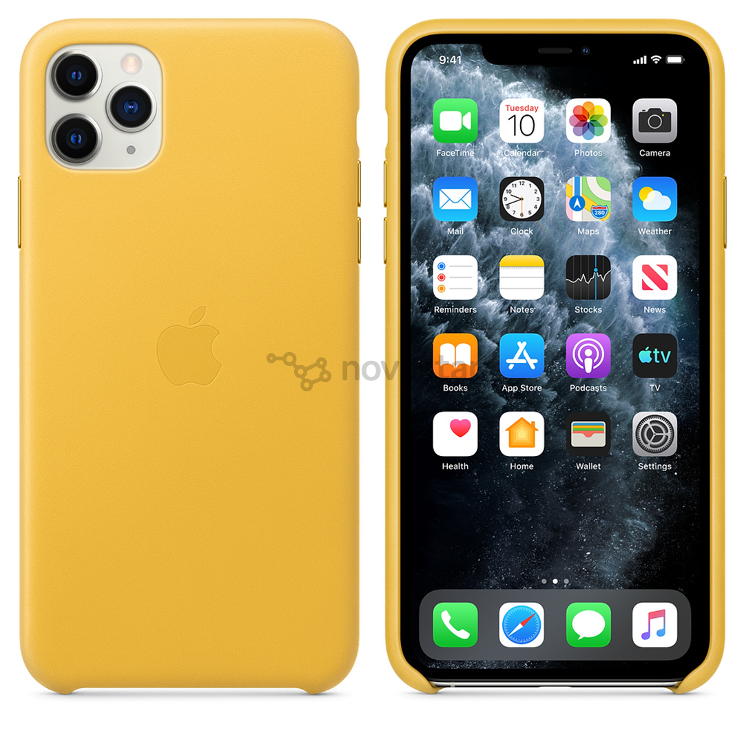 Dėklas Apple iPhone 11 Pro Max, Odinis, Geltonas, MX0A2ZM/A