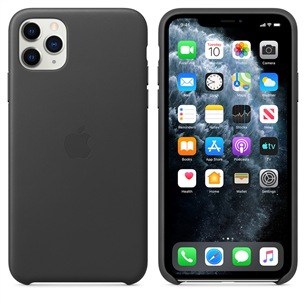 Dėkliukas Apple iPhone 11 Pro Max, Odinis, Juodas, MX0E2ZM/A