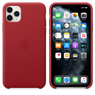 Dėkliukas Apple iPhone 11 Pro Max, Odinis, Raudonas, MX0F2ZM/A