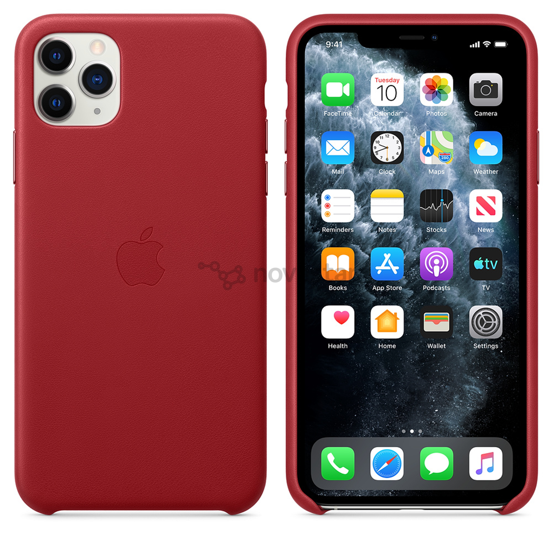 Dėkliukas Apple iPhone 11 Pro Max, Odinis, Raudonas, MX0F2ZM/A