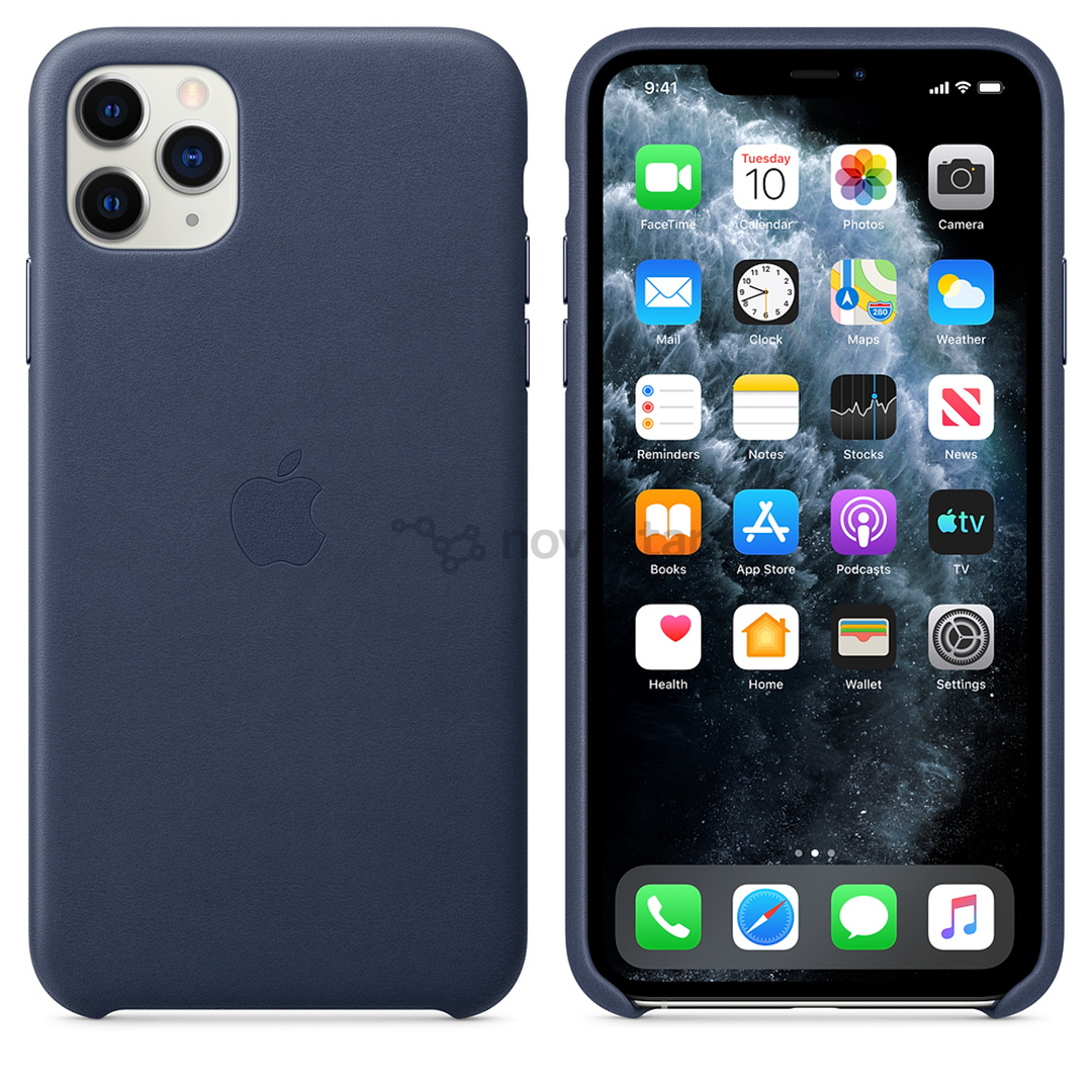 Dėkliukas Apple iPhone 11 Pro Max, Odinis, Mėlynas, MX0G2ZM/A