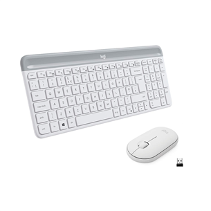 Logitech Slim Combo MK470, SWE, белый - Беспроводная клавиатура + мышь 920-009201