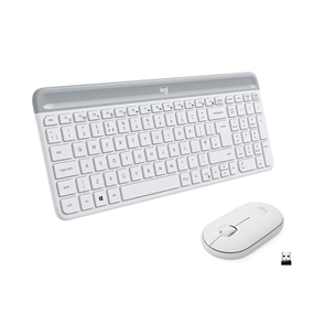 Logitech Slim Combo MK470, SWE, белый - Беспроводная клавиатура + мышь