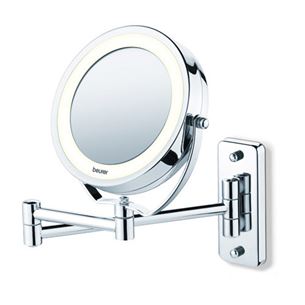 Beurer, diameter 11 cm, silver - Illuminated cosmetics mirror