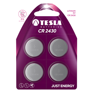 Tesla, CR2430, 4 шт. - Батарейки