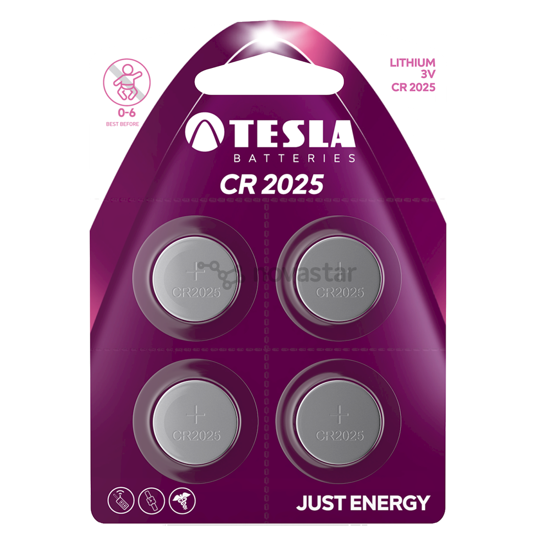 Elementai Tesla, 4 vnt, CR2025