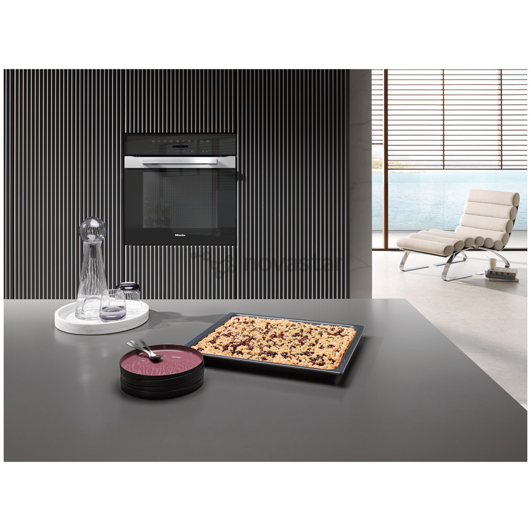 Miele, catalytic cleaning, 76 L, inox/black - Built-in Oven